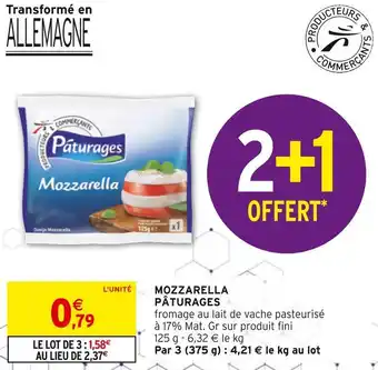 Intermarché Pâturages mozzarella offre