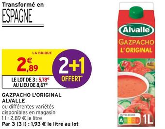 Intermarché Alvalle gazpacho l'original offre