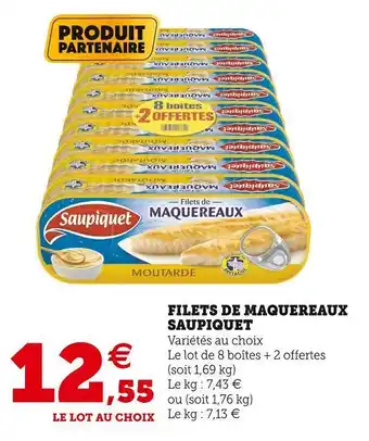 Super U Saupiquet filets de maquereaux offre