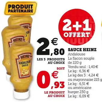 Super U Heinz sauce offre