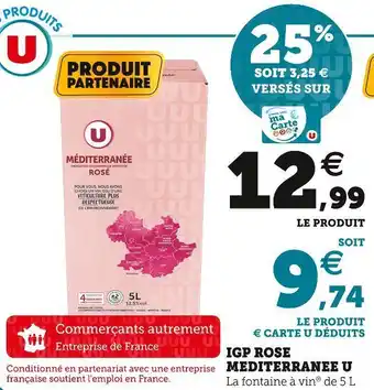 Super U U igp rose mediterranee offre
