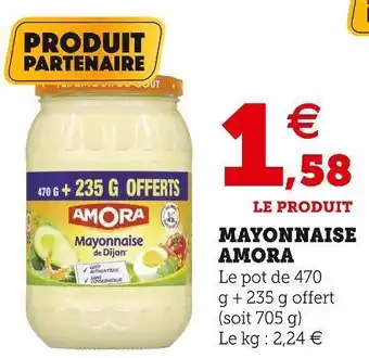 Super U Amora mayonnaise offre