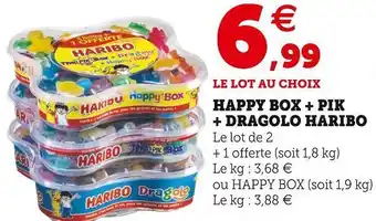 Super U Haribo happy box + pik + dragolo offre