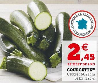 Super U Courgette offre