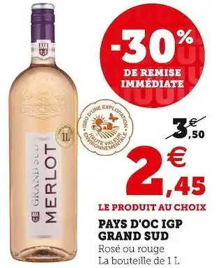 Super U Pays d'oc igp grand sud offre