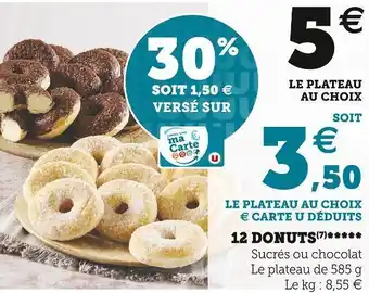 Super U 12 donuts offre