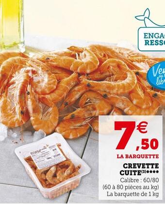 Super U Crevette cuite offre