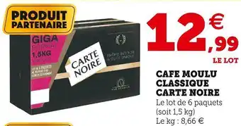 Super U Carte noire cafe moulu classique offre