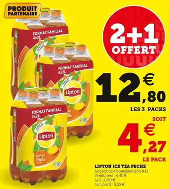 Super U Lipton ice tea peche offre