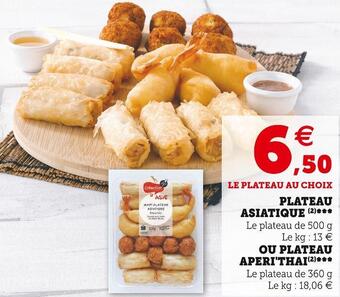 Super U Plateau asiatique offre
