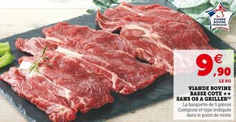 Super U Viande bovine basse cote sans os a griller offre