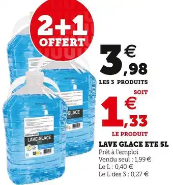 Super U Lave glace ete 5l offre