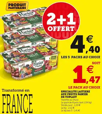 Super U Yoplait specialite laitiere aux fruits panier de yoplait offre