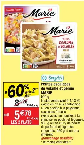 Migros Escalope marie offre