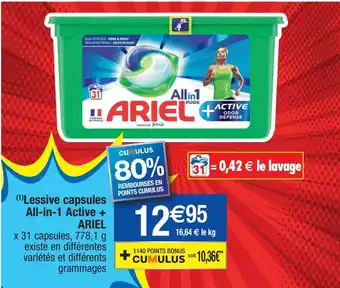 Migros Lessive en capsules ariel offre