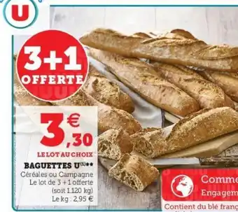 Super U Baguettes U offre