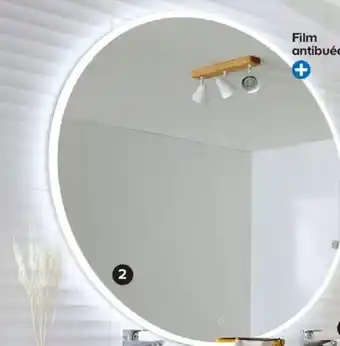 Castorama Miroir éclairant Bishop ø120 cm offre
