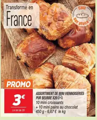 Netto Assortiment de Mini Viennoiseries Pur Beurre x20 offre