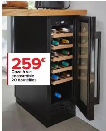 Castorama Cave à vin encastrable 20 bouteilles offre