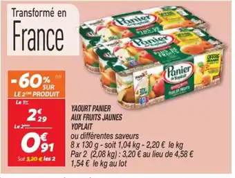 Netto Yaourt Panier Aux Fruits Jaunes Yoplait offre
