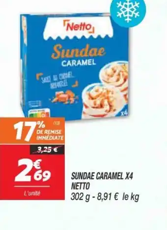 Netto Sundae Caramel x4 Netto offre