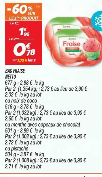 Netto Bac Fraise Netto offre