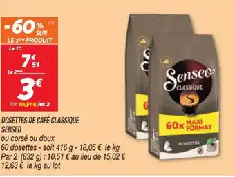Netto Senseo Dosettes de Café Classique offre