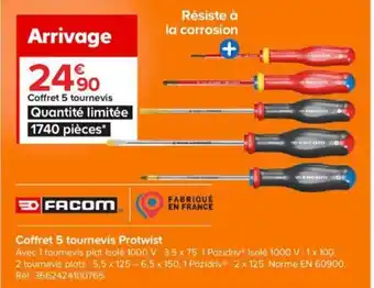 Castorama Coffret 5 tourbevis Protwist offre