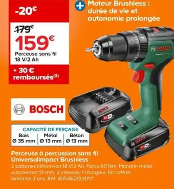 Bosch Perceuse à percussion sans fil Universalimpact Bruishiess