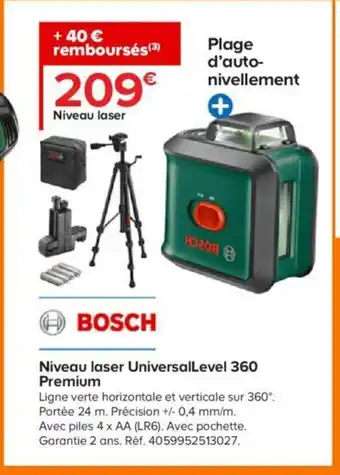 Castorama Bosch Niveau laser Universal Level 360 Premium offre