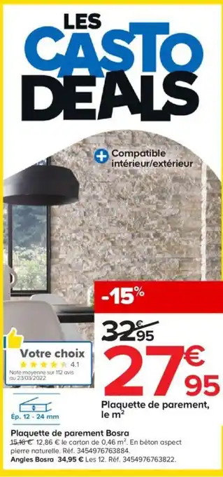 Castorama Plaquette de parement Bosra offre