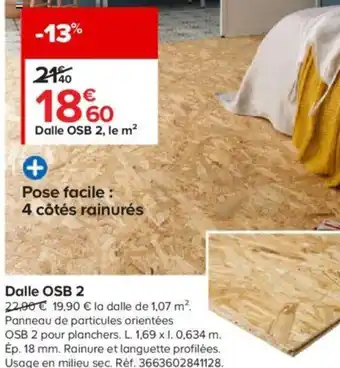Castorama Dalle OSB 2 offre
