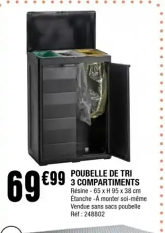 La Foir'Fouille Poubelle de Tri 3 Compartiments offre