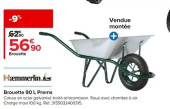 Castorama Brouette 90 L Prems offre