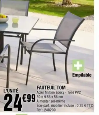 La Foir'Fouille Moorea Fauteuil Tom offre