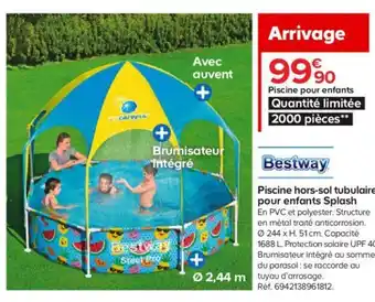 Castorama Bestway Piscine hors-sol tubulaire pour enfants Splash offre