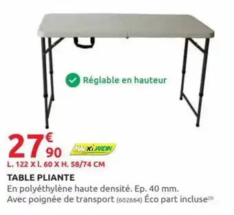 Rural Master Table Pliante offre