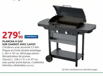 Rural Master Plancha à Gaz Sur Chariot Avec Capot offre