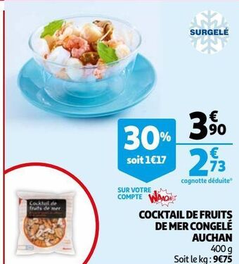 Auchan Cocktail de fruits de mer congelé auchan offre
