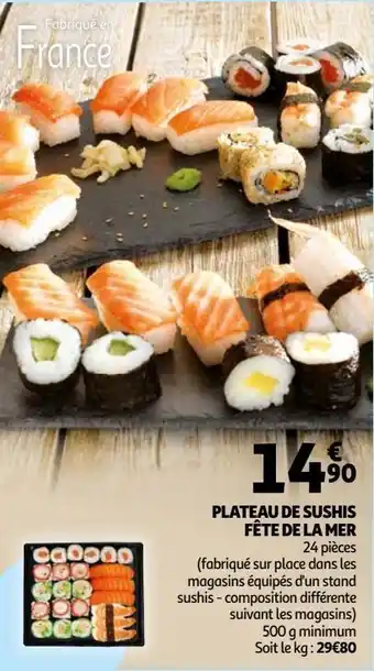 Auchan Plateau de sushis fête de la mer offre