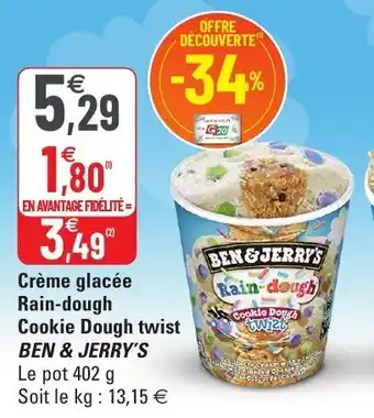 G20 Crème Glacée Rain-Dough Cookie Dough Twist offre