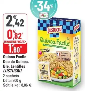 G20 Quinoa Facile Duo De Quinoa offre