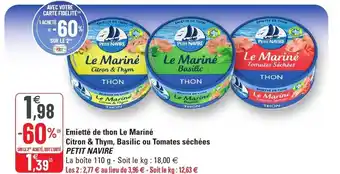 G20 Emietté De thon Le Mariné offre