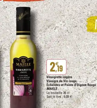 G20 Vinaigrette Légè Vinaigre De Vin Rouge offre