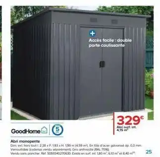 Castorama Abri 3m offre