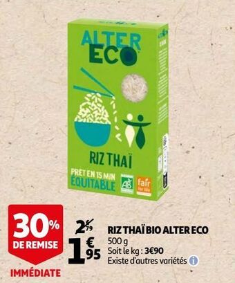 Auchan Riz thaï bio alter eco offre
