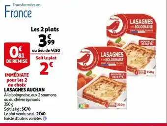 Auchan Lasagnes auchan offre