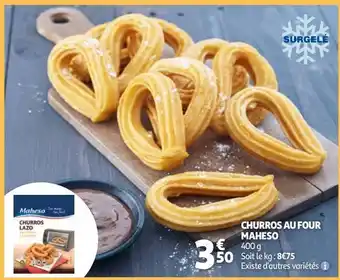 Auchan Churros au four maheso offre