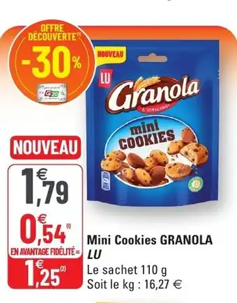 G20 Mini Cookies Granola Lu offre