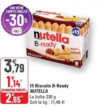 G20 15 Biscuits B-Ready Nutella offre